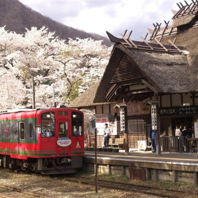 東北旅遊|百選賞櫻名所~會津若松城.會津鐵道.置賜回廊.三春瀧櫻.合掌村.東光酒藏.日本三大和牛~米澤牛餐.溫泉五日