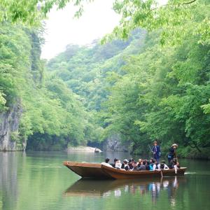 日本-岩手猊鼻溪遊船觀光 大船渡線沿線當地名產組合方案