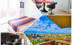 Terraced Park View  Modern Penthouse 