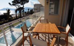 Stunning 2 Bed 2 Bath Apt on the Cannes sea front has swimming pool and is a secure modern building 