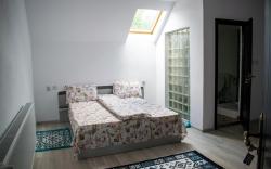 Big room with king size bed with private bathroom