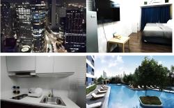 Maru Suite Air 52F; Makati Sky View, 2 Double Beds