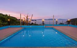 Yeosu falling in blue ocean view pension
