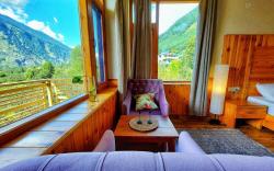 Snow Mountain View Room in Wooden Cottage