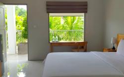 Clean room with comfortable bed