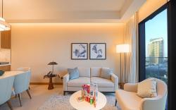 Luxury Living | Burj Khalifa View & Massage Chair