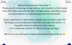 Siruvani Farm Stay (Near Isha Yoga/ Adiyogi)