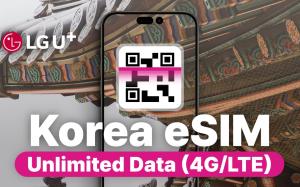 韓國 -LG U+&4G LTE 吃到飽 eSIM| 可選擇使用韓國電話號碼(010| 限時優惠中