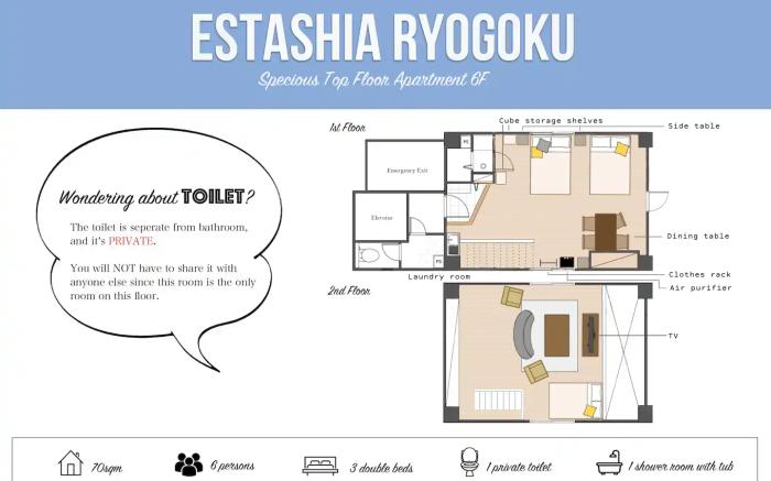 HOTEL ESTASIA 両国6F/Tokyo_Studio/Loft space 70sqm