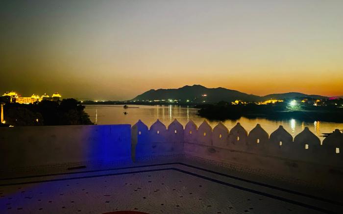 Vallabhgarh with lake facing Balcony