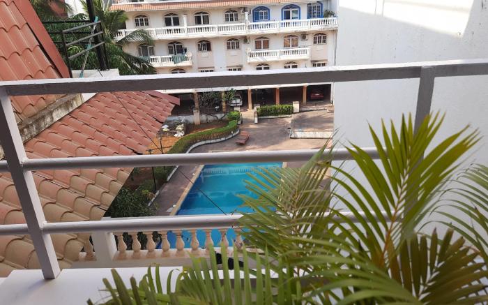 Apt-3 with AC,Gym,Wifi & Pool,5min walk to beach