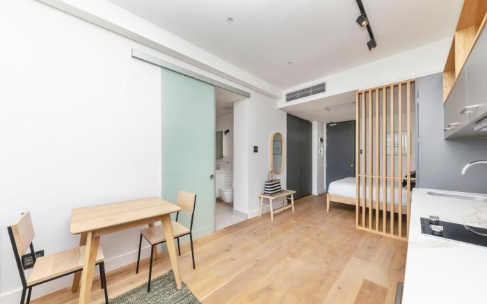 Studio with city views