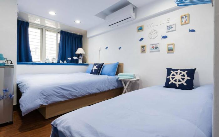 MRT Ximen No. 1 Metro Elevator Mediterranean 2-3 Double Room (No Daily Cleaning Provided)