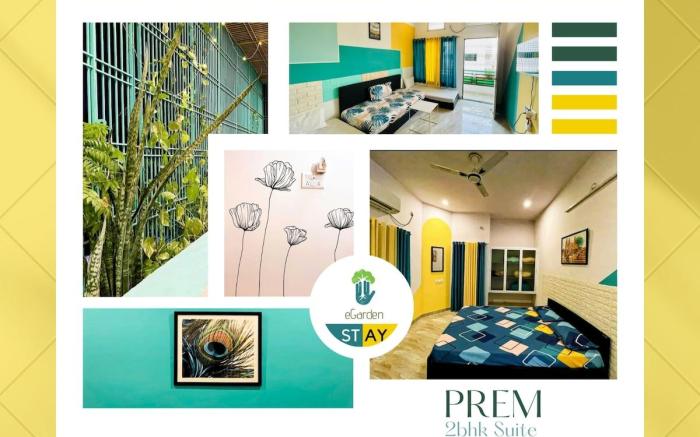 EgardenStay “PREM”🏡 2BHK Entire Balcony 