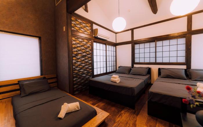 Ninja house with Wooden and Iron Bath 