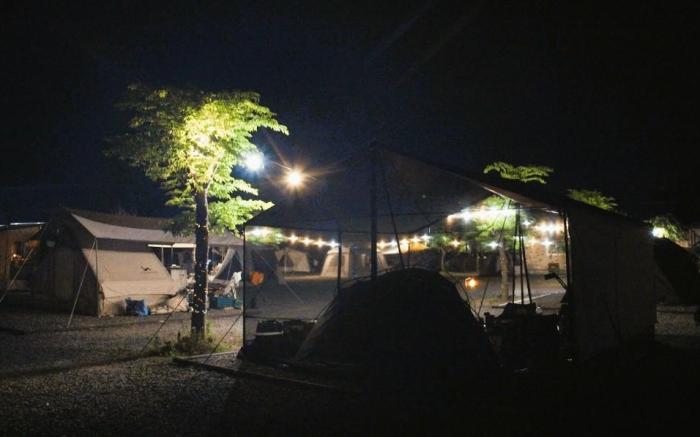 Campground full of stars