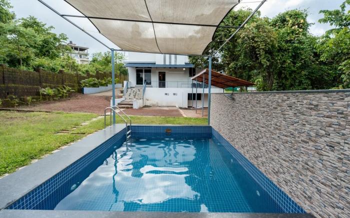 A spacious 4bhk villa with a pool