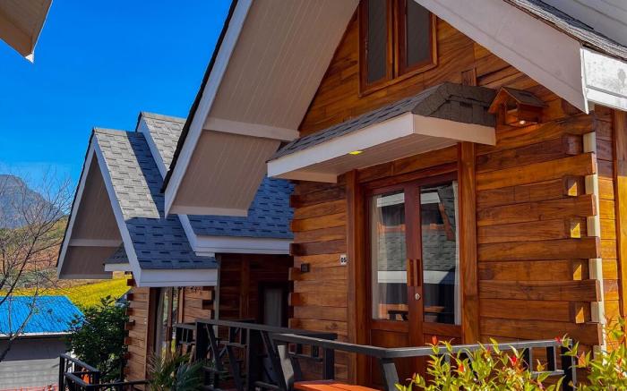 My log home resort (Garden view 3 People) Number05
