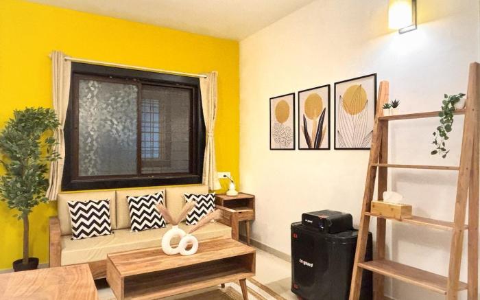 Stylish 1BHK Near Airport by CozyCave | PLG201