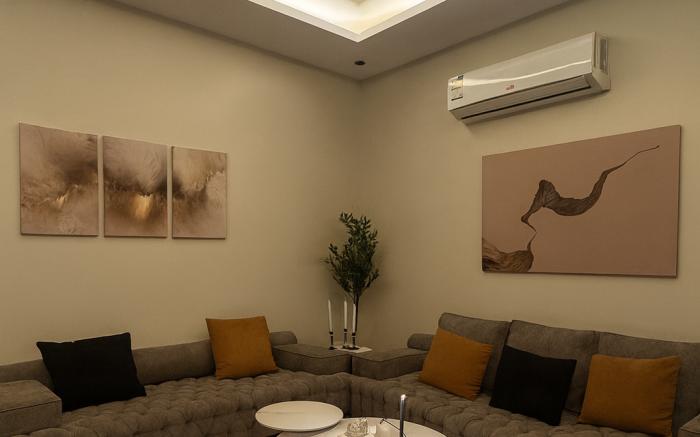 Luxury apartment with one bedroom and living room