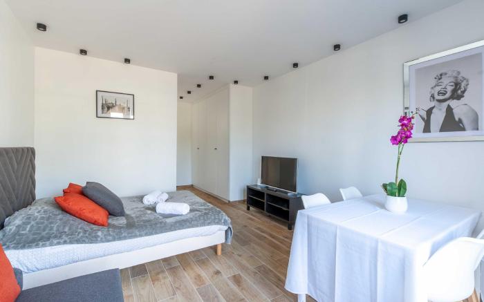 Studio sleeps 4 with terrace, 500m Place Morny