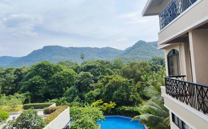 Mountain & Pool view from Balcony