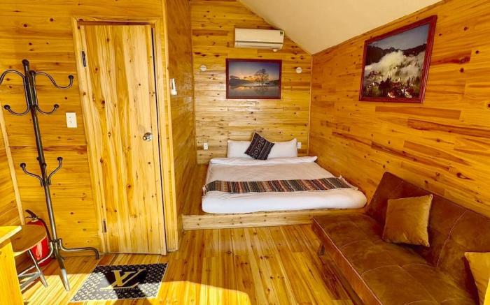 Wooden bungalow 1 double bed