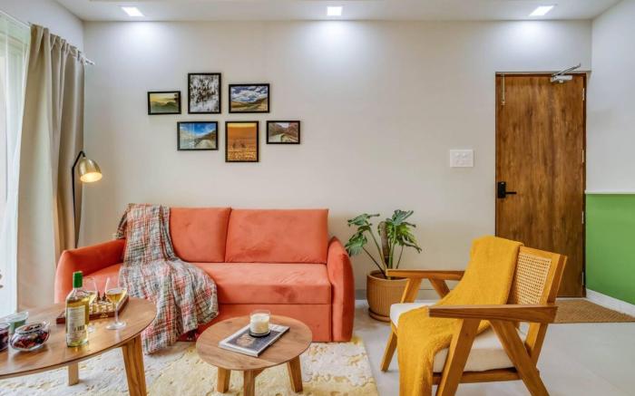 Cozy 1BHK w Pool in Arpora | 5 Mins to Baga Beach