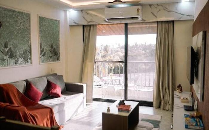 1BHK with Pool and Mountain view near Candolim