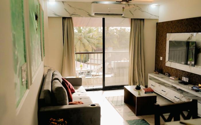 1BHK with Pool and Mountain view near Candolim