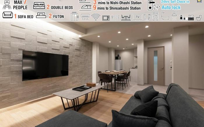 Near Station Easy Access Shinsaibashi & Namba R501