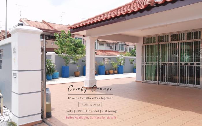Comfy Corner House 4BR @10 mins legoland 10-16pax