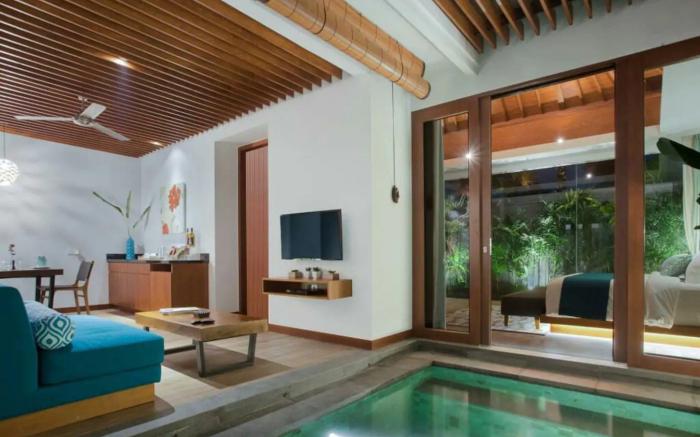Honeymoon 1BR Private Pool Villa Legian Kuta #218
