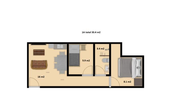 Casanova 3B BCS Grand batam 2Bedroom 3rd Floor *