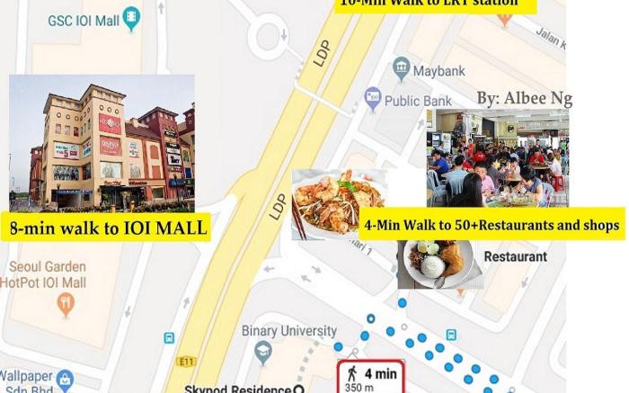 Puchong Skypod Balcony| Walk IOI Mall 10min Sunway