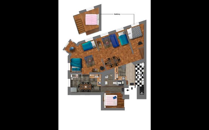 New WalnutTree Double 12 Pers Apartment