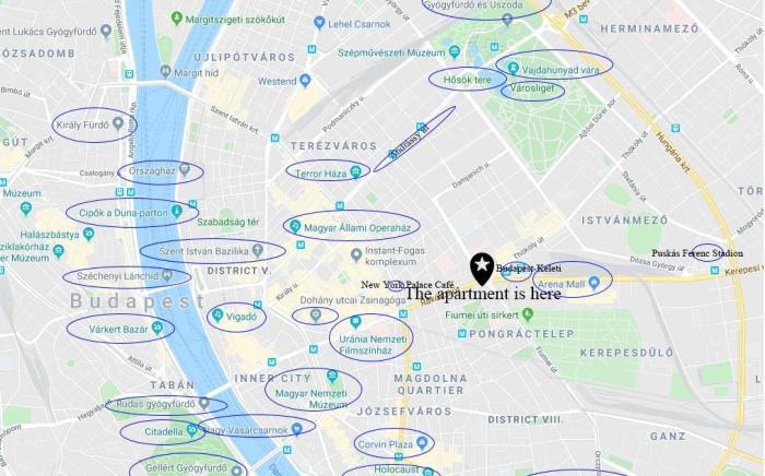 Hungaria Center apartment 5 bedroom for 19 person