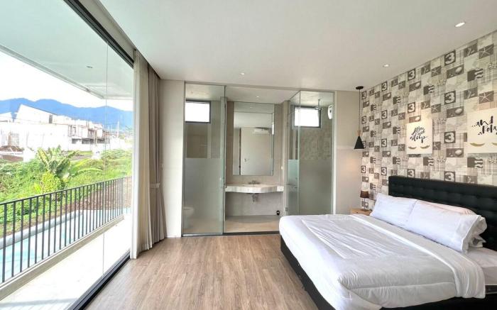 Villa Andara Kolam Renang dan View Pegunungan