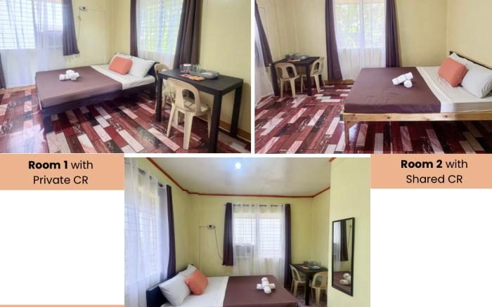 Aircon 3 Rooms near Hagnaya Port & Beaches + Wifi