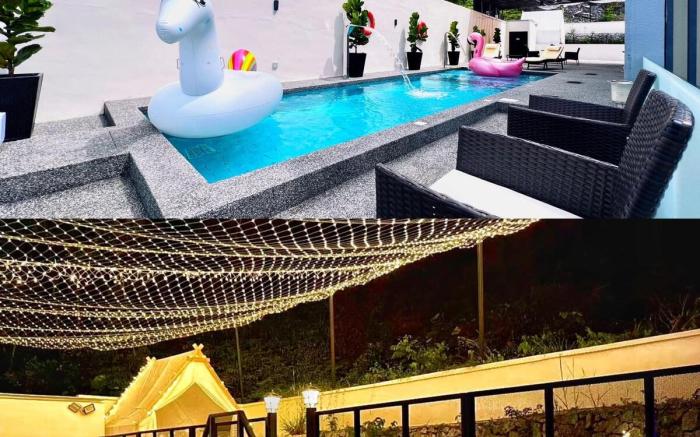 SKVilla马六甲旅游景点私密独立别墅 泳池 星空夜景 BBQ JBL KTV upto35pax