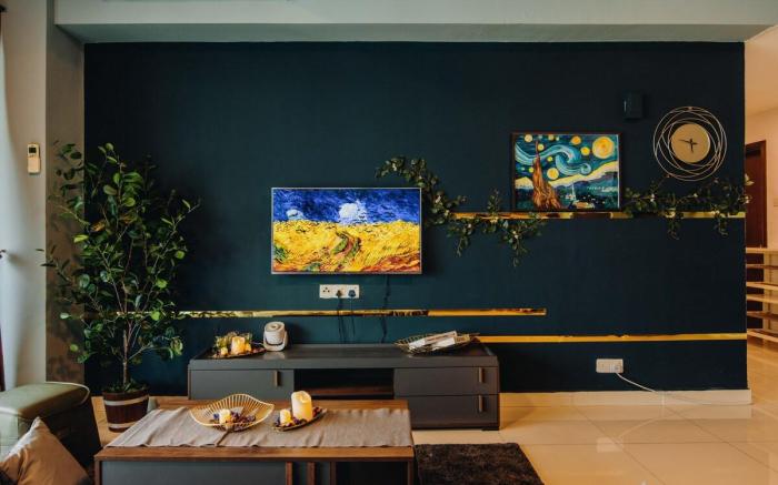 Starry City Starry Night Paint KL City with Lights