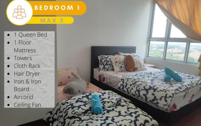 Cozy Home 4R3B, 15km to Uitm, 13 Pax, 2 Parking