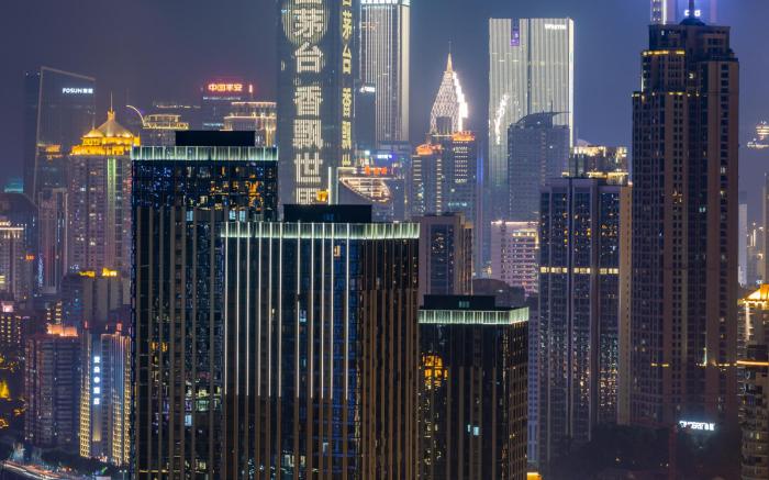 S日出&网红江景浴缸/近地铁站/洪崖洞/270度落地窗观重庆夜景大床房