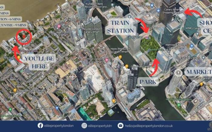 Charming 1BR flat w/FREE parking in Canary Wharf