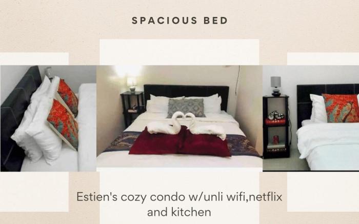 Estien’s cozy condo w/unli wifi, netflix & kitchen