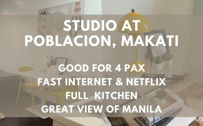 Studio | Netflix 40" TV | fast net | Makati center
