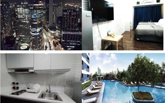 Maru Suite Air 52F; Makati Sky View, 2 Double Beds