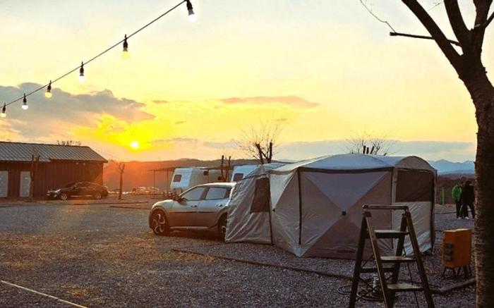 Campground full of stars