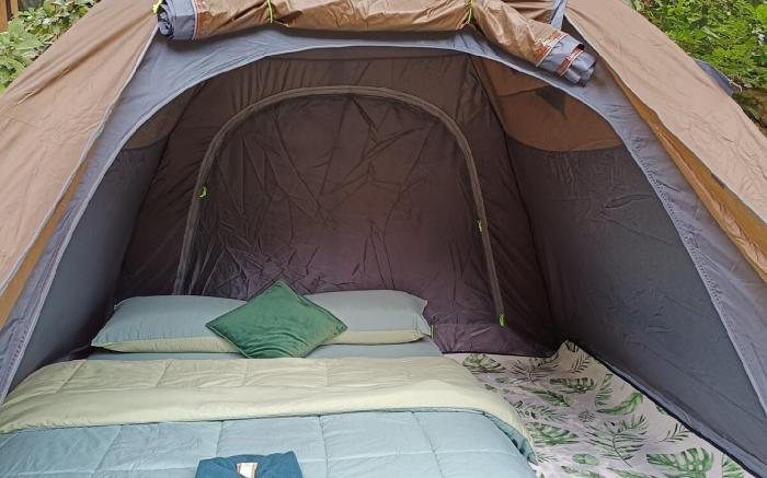 Brown tent