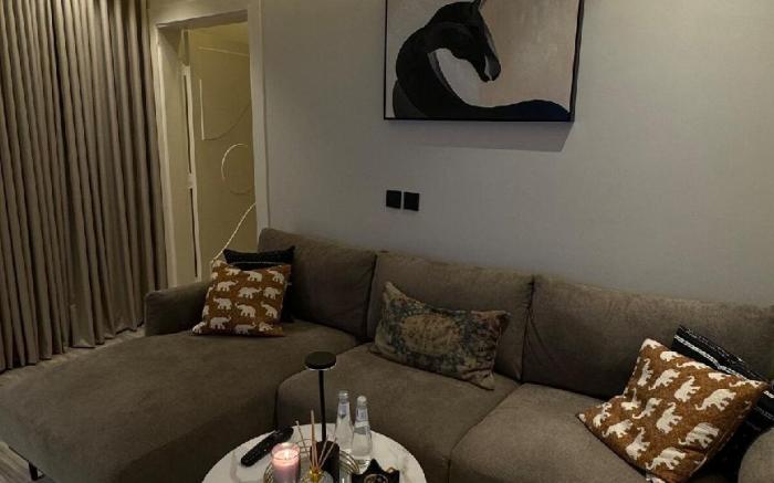 One bedroom apartment and living room
